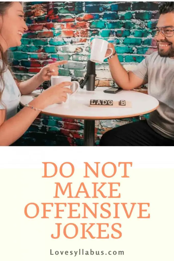 no offensive jokes