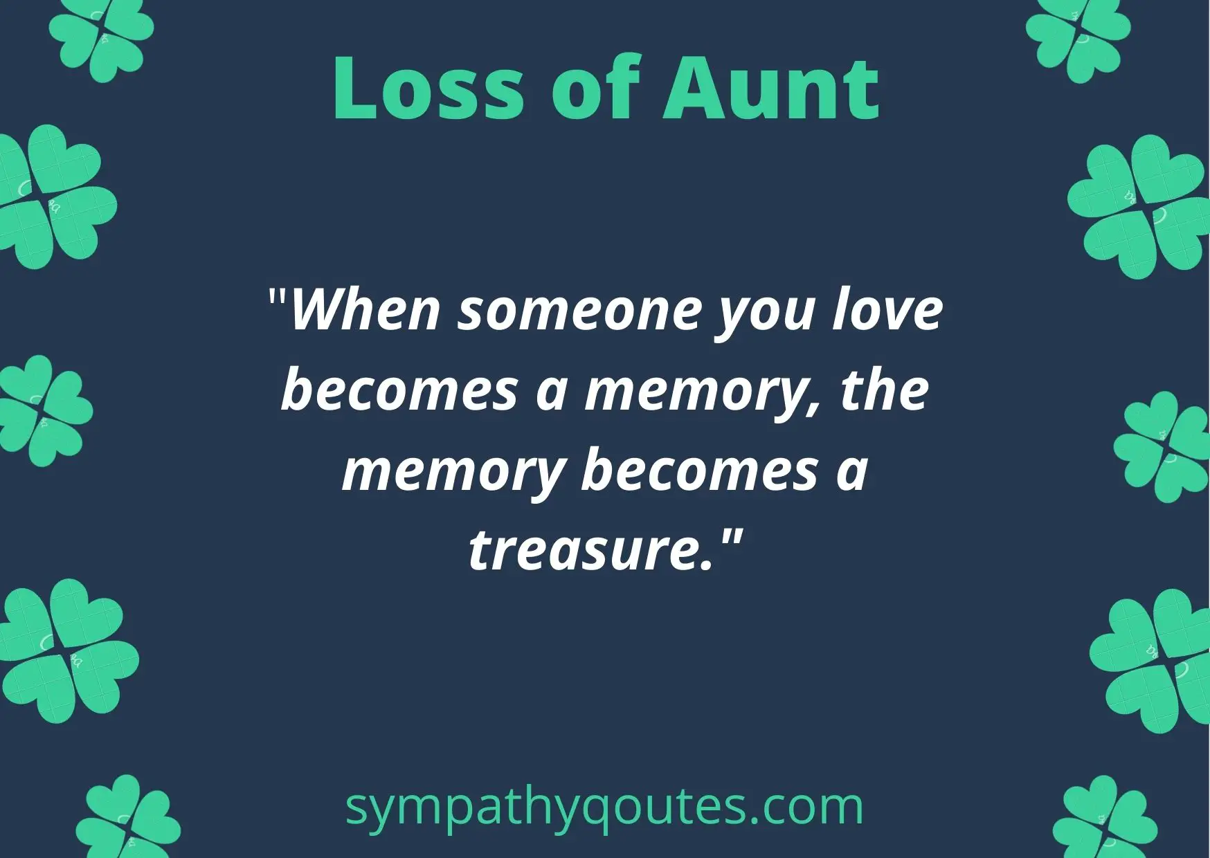 Sympathy Messages for Loss of Aunt