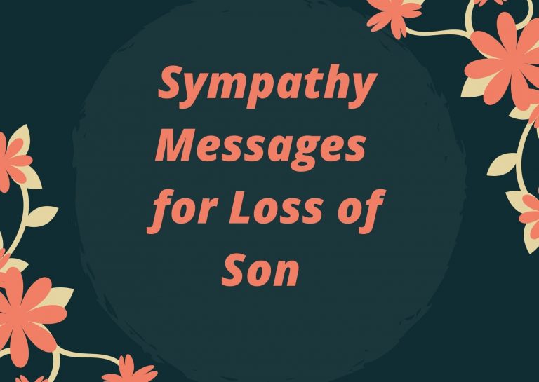 Sympathy Messages for Loss of Son