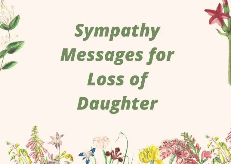 Sympathy Messages for Loss of Daughter