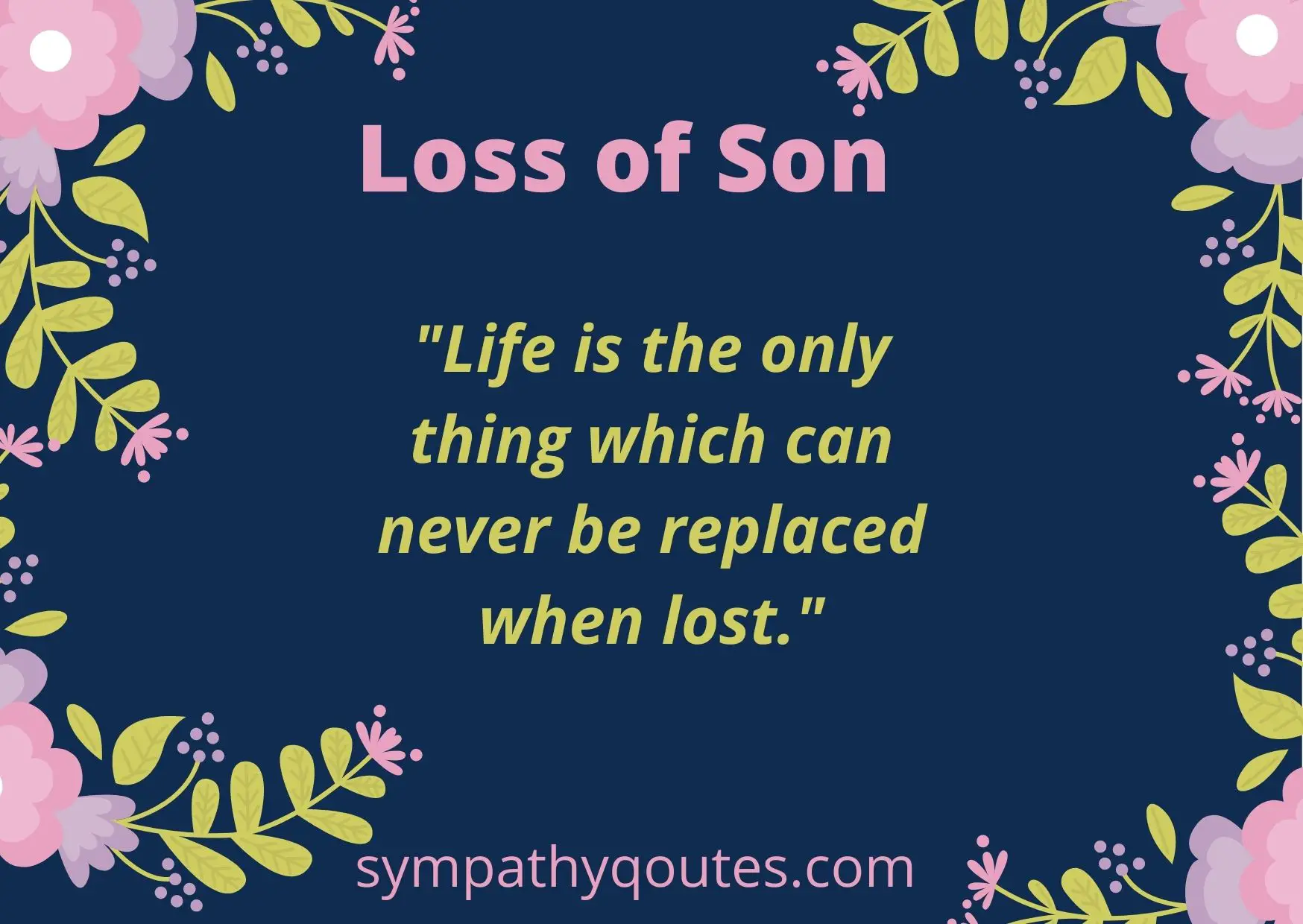 Sympathy Messages for Loss of Son