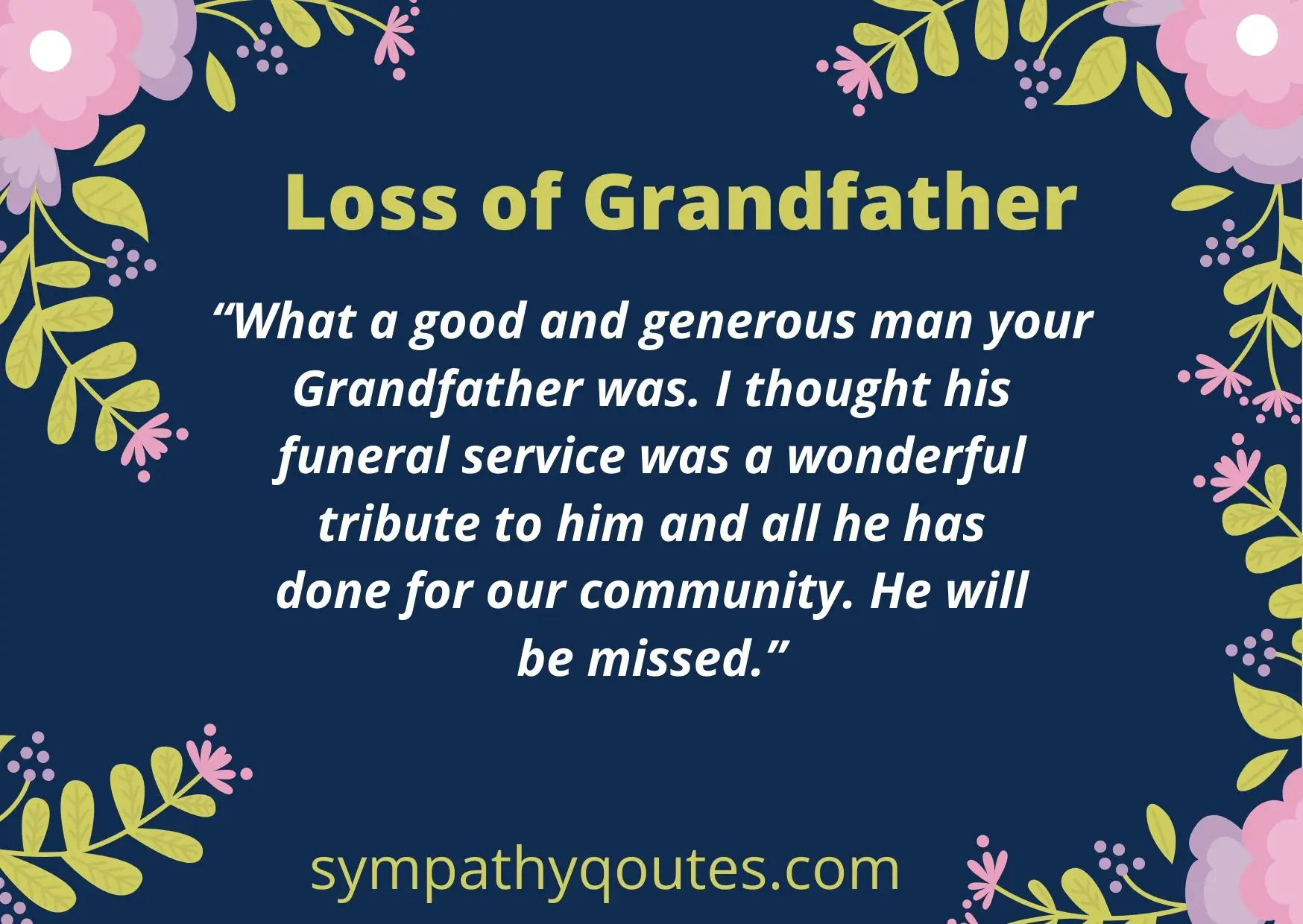  Sympathy Messages for Loss of Grandfather
