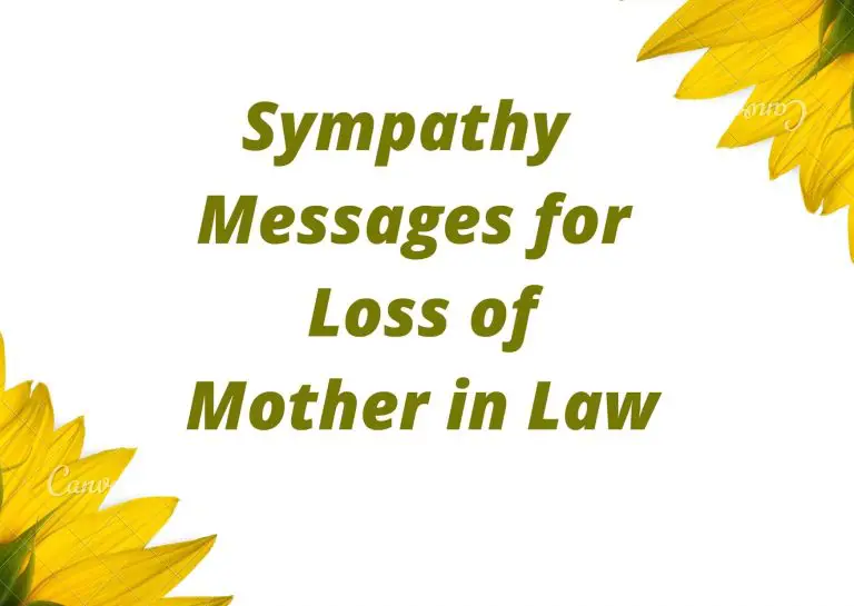 Sympathy Messages for Loss of Mother in Law