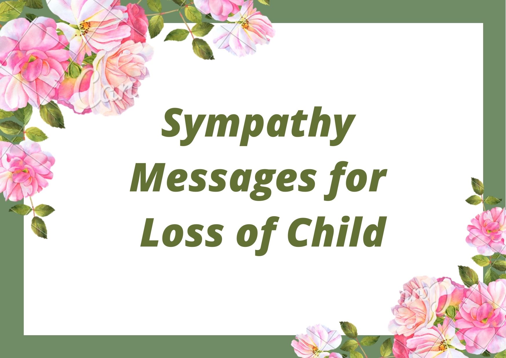 Sympathy Messages for Loss of Child