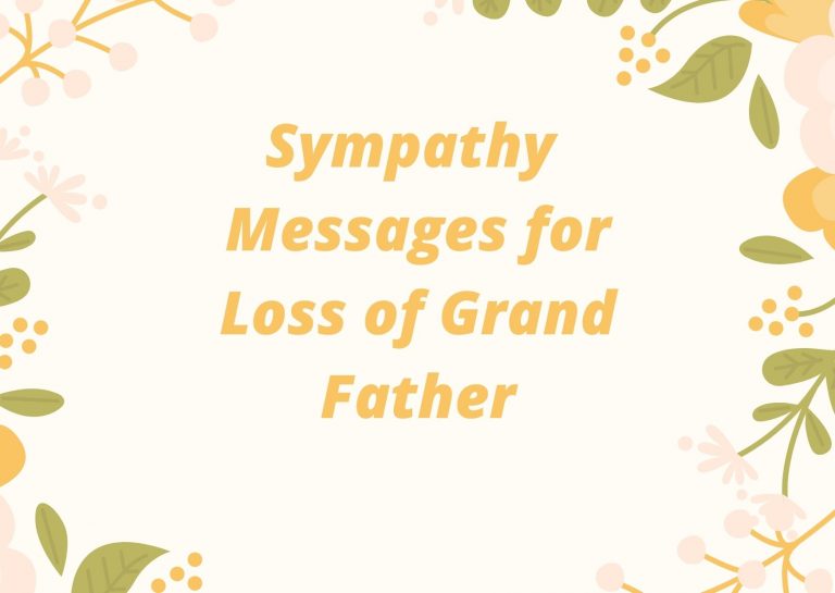 Sympathy Messages for Loss of Grandfather