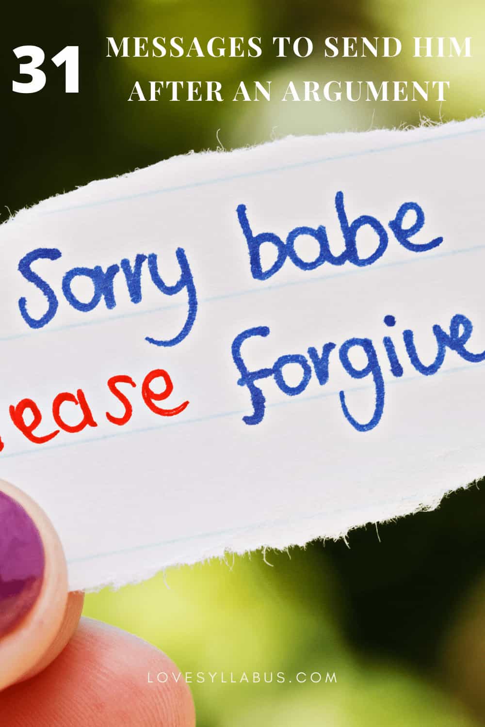 messages to send to your girlfriend after an argument