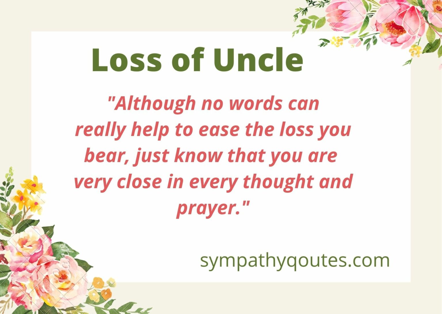 60+ Condolence Messages for Loss of Uncle Love Syllabus