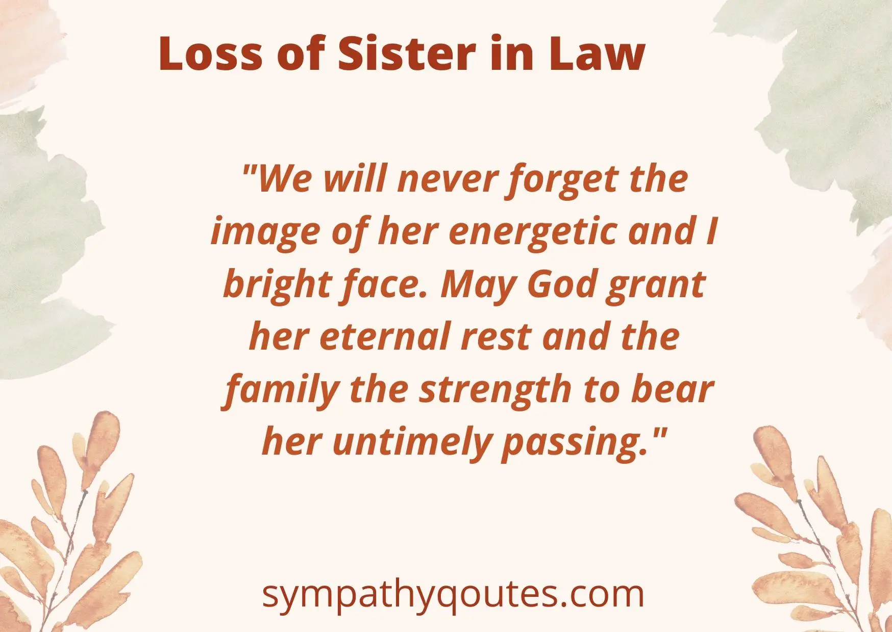  Sympathy Messages for Loss of Sister in Law
