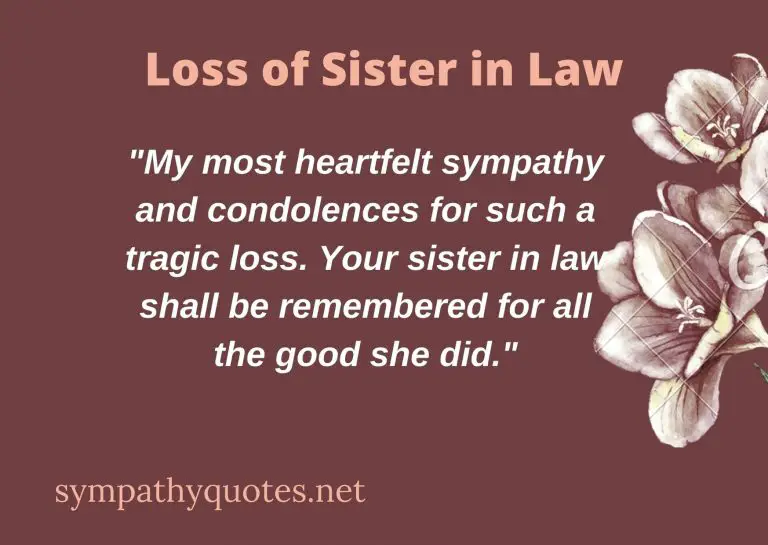 Condolence Messages for Loss of Sister in Law