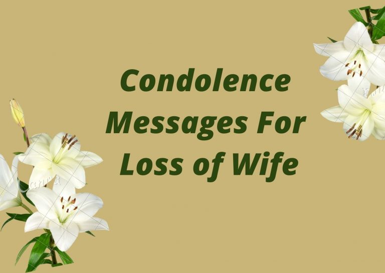 60+ Condolence Messages for the Loss of the Wife