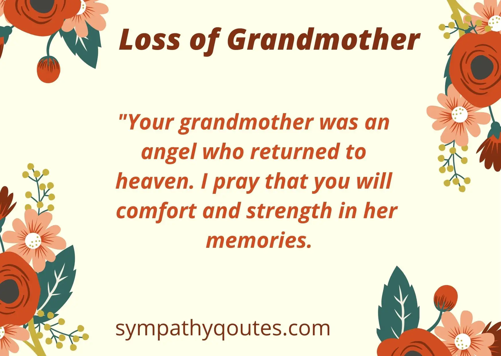  Condolence Messages for Loss of Grandmother
