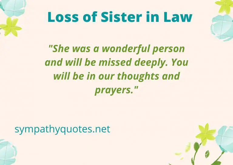 Condolence Messages for Loss of Sister in Law