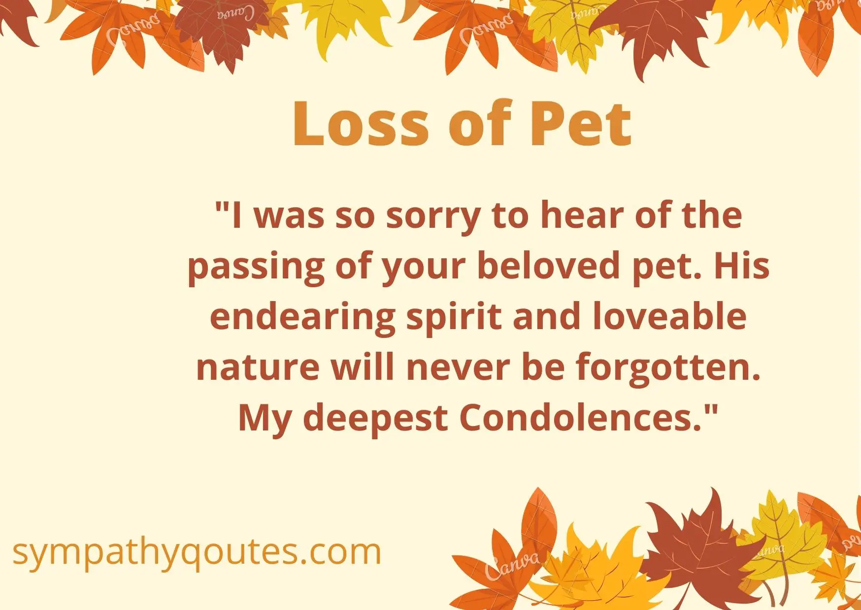  Condolence Messages for Loss of Pet