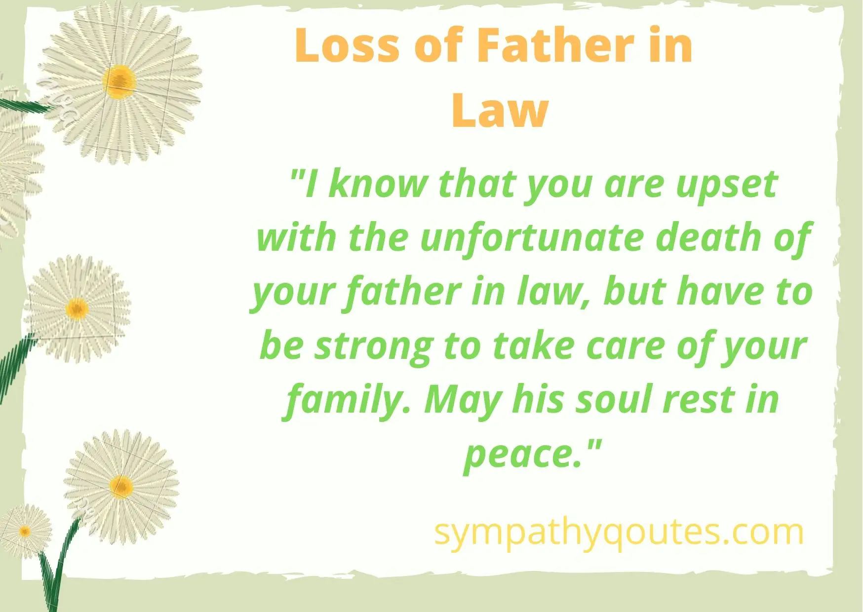 Condolence Messages for Loss of Father in Law