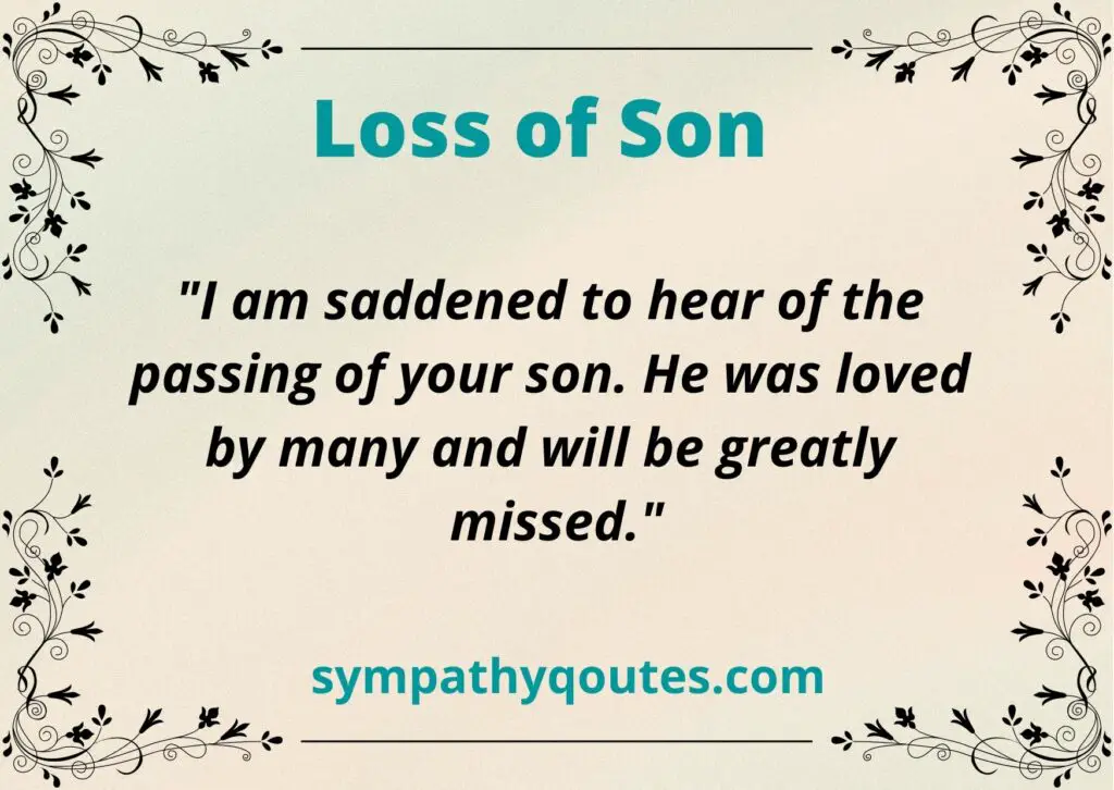  Condolence Messages for Loss of Son