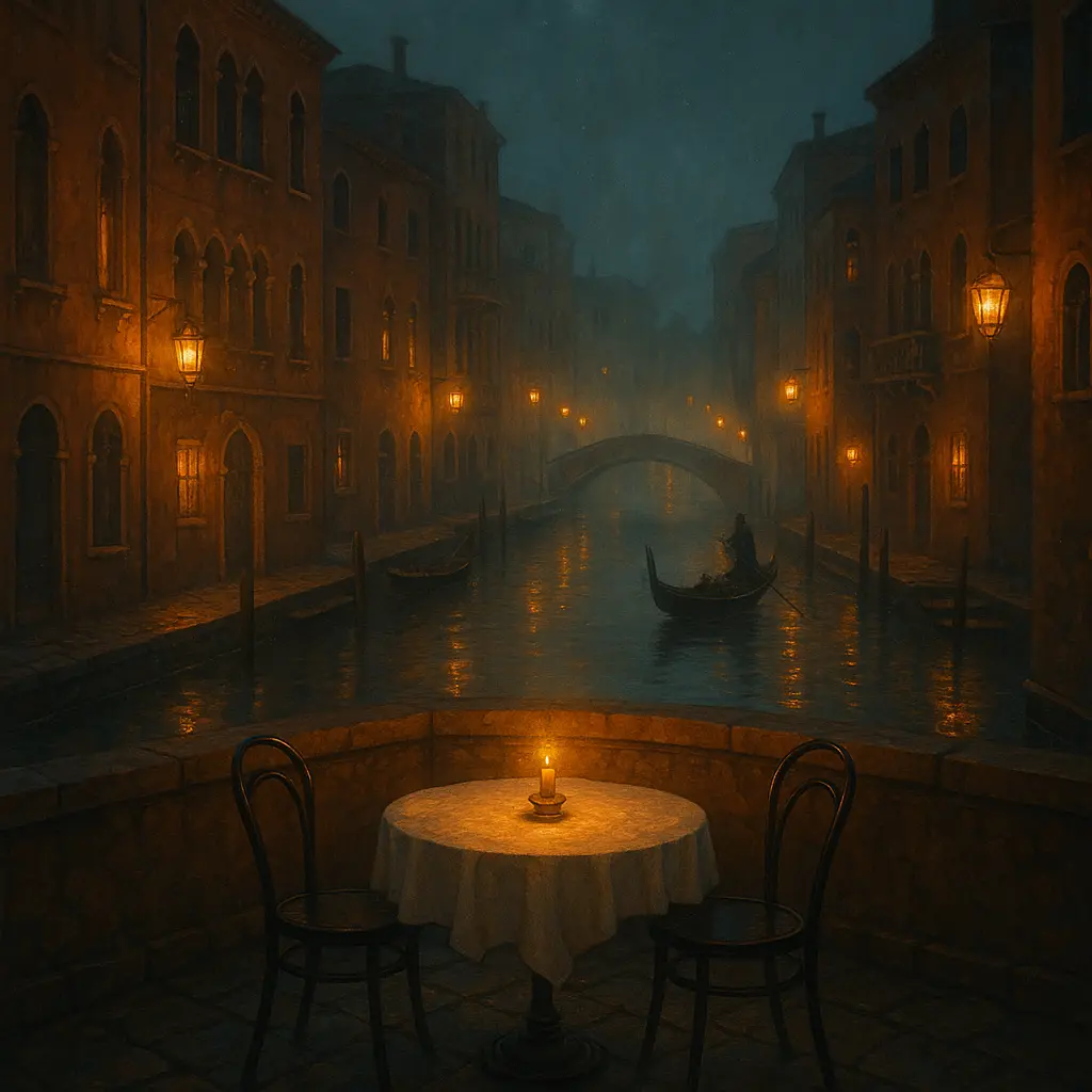 One night, it’s the misty canals of Venice lit by lanterns; the next, a quiet rooftop in Tokyo under neon stars.